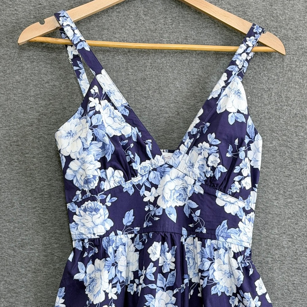 Meet Me in Santorini Floral Smocked Midi Dress Size S Resortcore Tomato Girl - Picture 5 of 9